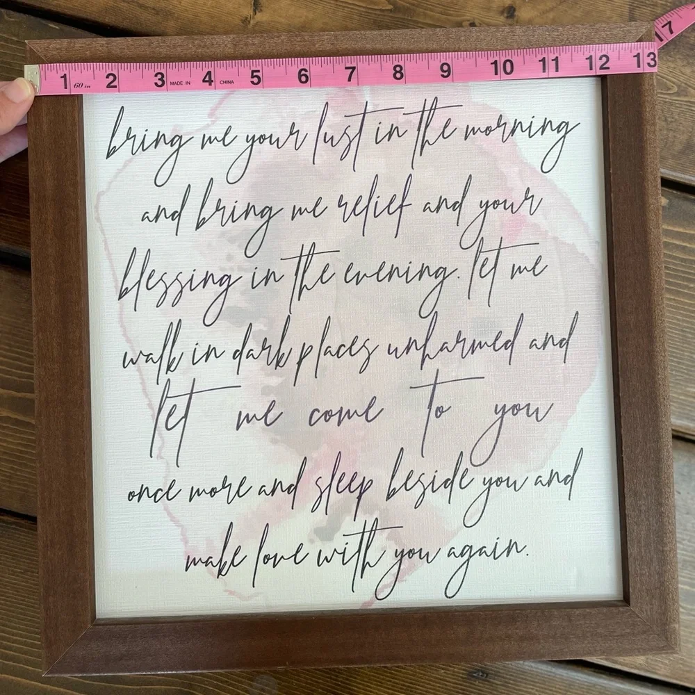 SMALLWOOD Home Custom Printed Framed Wall Art American Gods Quote 13”x13”x1.5”